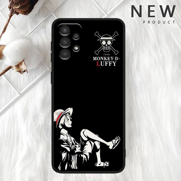 One Piece Luffy For Samsung A90 A80 A70S A60 A50S A40 A30S A20E A20S A10S Silicone Black Phone Case