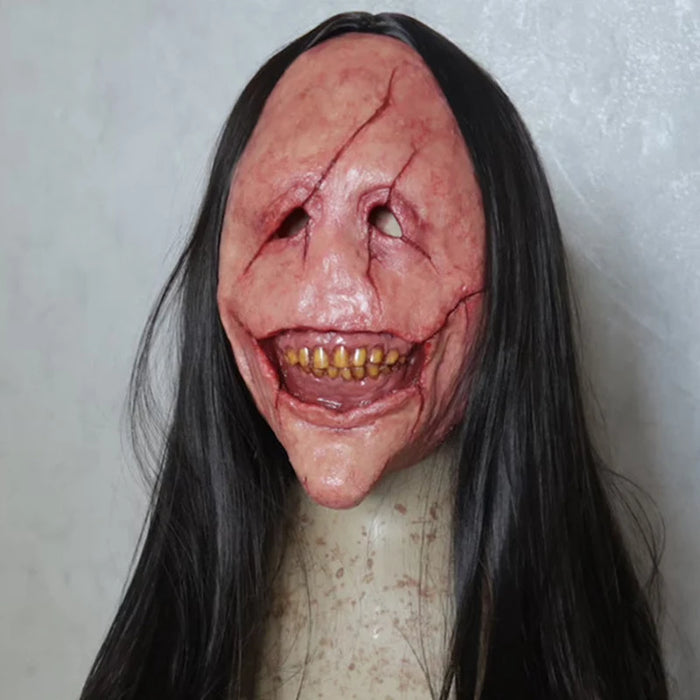 Halloween Mask Horror Multifunction Fine Craftsmanship Smooth Craftsmanship Add Festive Joy Horror Long Hair Mask Mask Latex