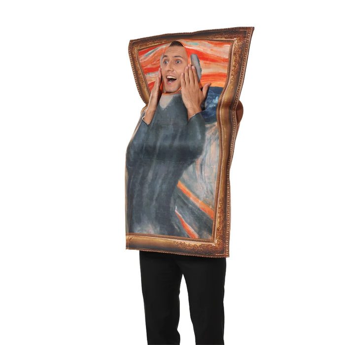 Cosplay Funny Mona Lisa Mural Costumes Props for Adult Unisex Sponge Jumpsuit Halloween Classic Carnival Fancy Dress Up Party