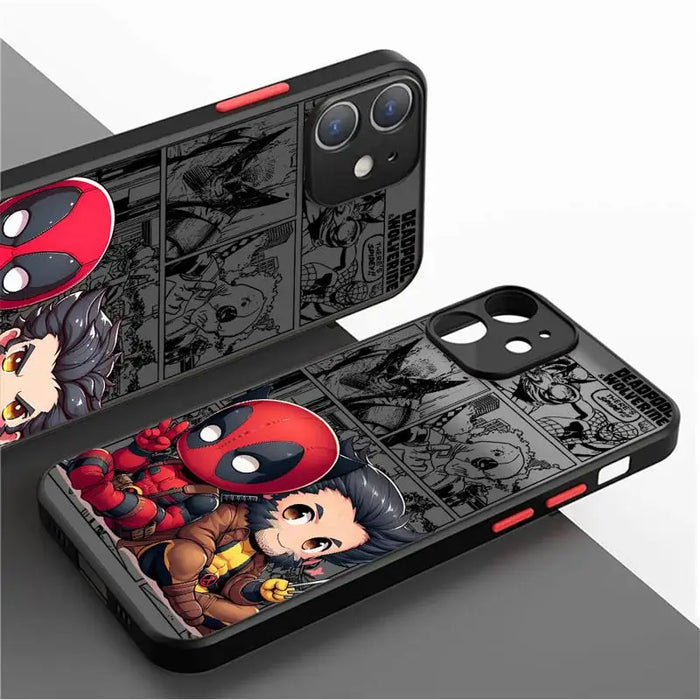 Marvel Deadpool And Wolverine Clear Matte Phone Case for Apple iPhone 16 15 14 13 12 pro Max