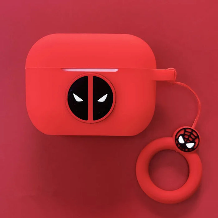 Cartoon Marvel Deadpool Earphone Case Cover For Airpods 4/Pro 2/3/1 2 Silicone Wireless Earbuds Protective Shell With Keychain