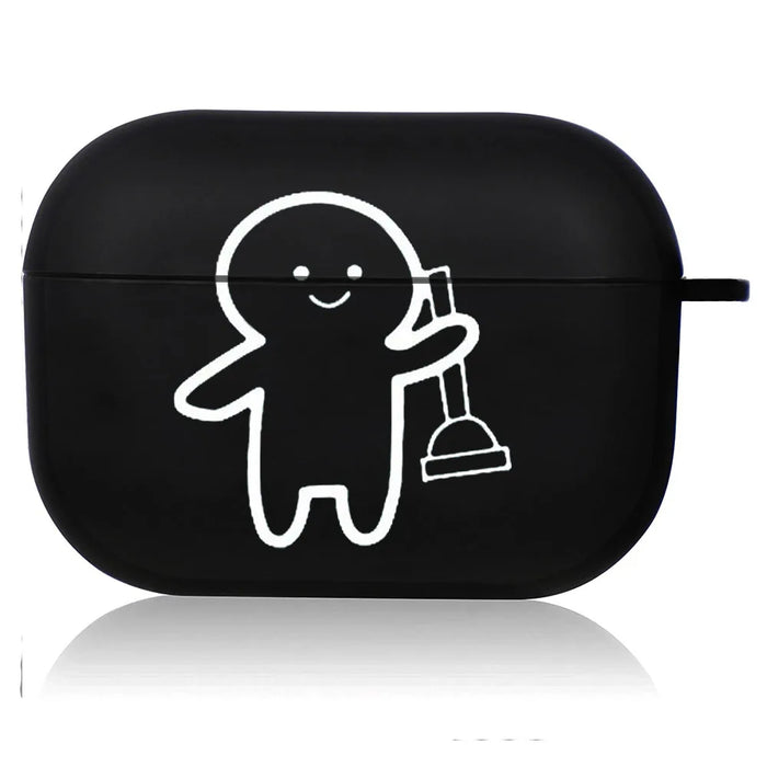 Creative Line Cute Black Airpod Cases Air Pro 3 for Airpods Pro 2 3rd Pods Gen Airpord Cover Cute Cartoon Simple Line Art Case