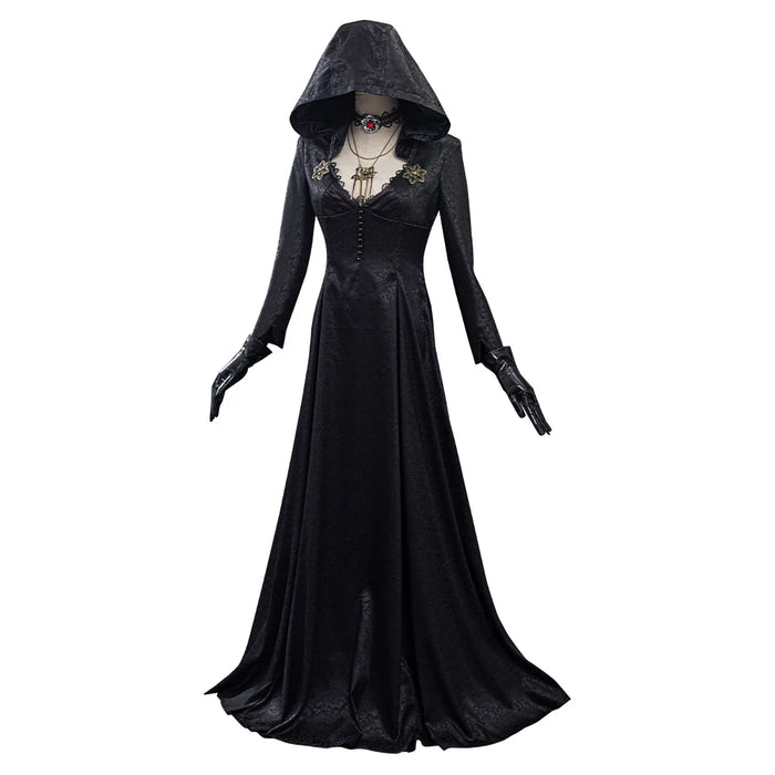 Resident Village Cosplay Evil Bela Lady Dimitrescu Fantasy Costume Ada Wong Ashley Disguise Women Female Dress Halloween Suit