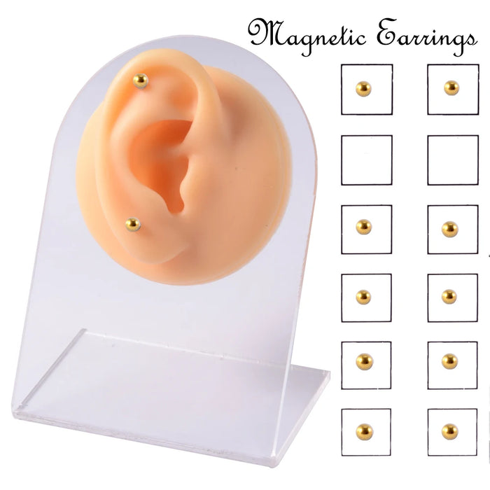 Fake Cheater Non Pierced Magnet Ear Tragus Cartilage Lip Labret Stud Nose Ring  Jewelry Magnetic Earring