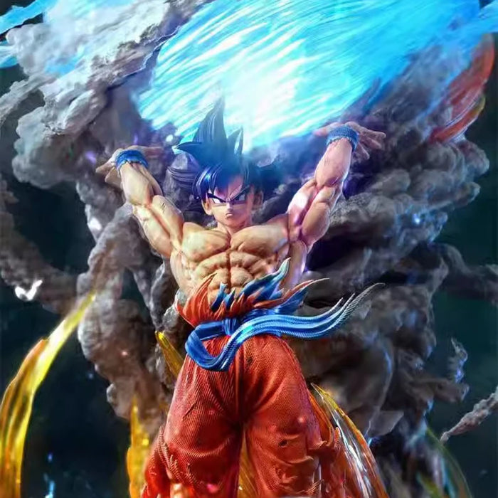 23cm Anime Super Spirit Bomb Son Goku Action Figures Dragon Ball Figures with LED PVC Model Toys Ornamen Gifts