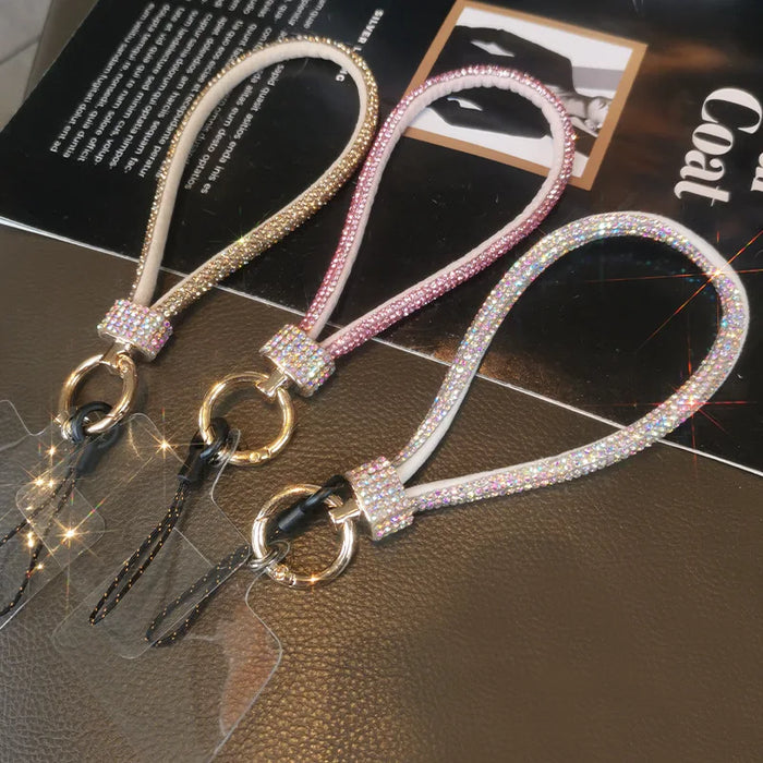 New Mobile Phone Lanyard Wrist Chain Luxury Rhinestone Hanging Chain High-end Short Rhinestone-encrusted Bracelet Anti-lost