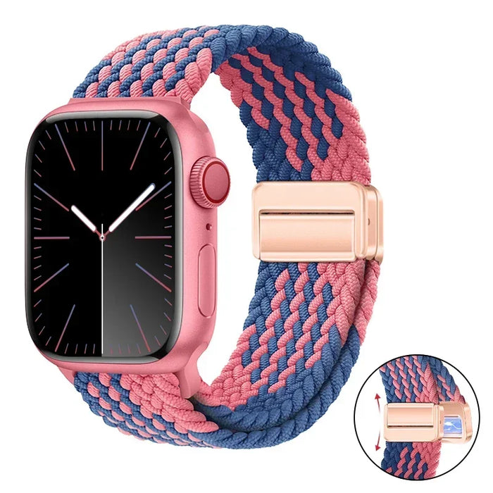 Woven nylon strap For Apple Watch 10 42mm 46mm Ultra 2 49mm 9 8 7 45mm 41mm breathable bracelet For iwatch 6 5 4 3 SE 44mm 40mm