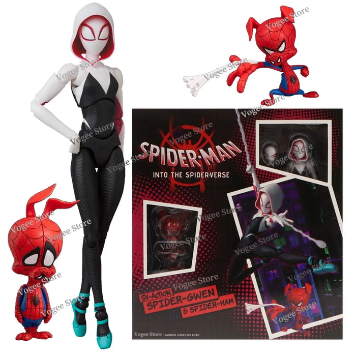 Miles Morales / Gwen Stacy Action Figure Spiderman Model Spider-man Into the Spider Verse Peter Miles Figurine Toys