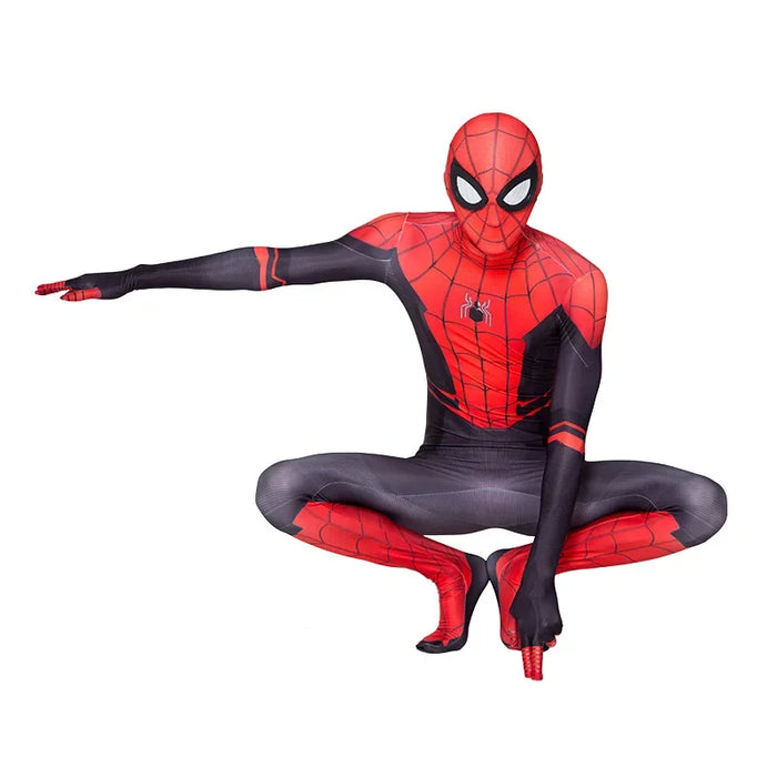 High Quality Spiderman Superhero Costume Bodysuit For Kids Adult Spandex Zentai Halloween Party Cosplay Jumpsuit 3D Style