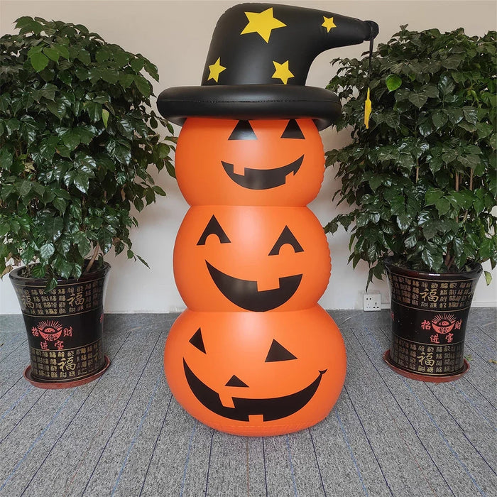 Halloween Standing Inflatable Pumpkin Windproof Stacked Pumpkins Festival Theme Party House Outdoor Courtyard Tumbler Toy Props