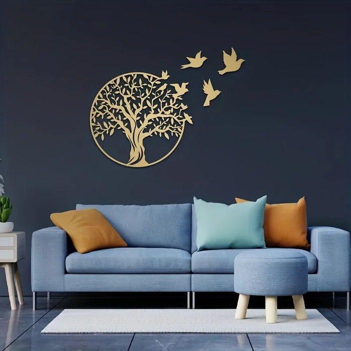 Metal Crafts Home Decoration Art Tree of Life Outdoor Courtyard Wall Hanging Decoration Logo Anniversary Gift Home Decoration