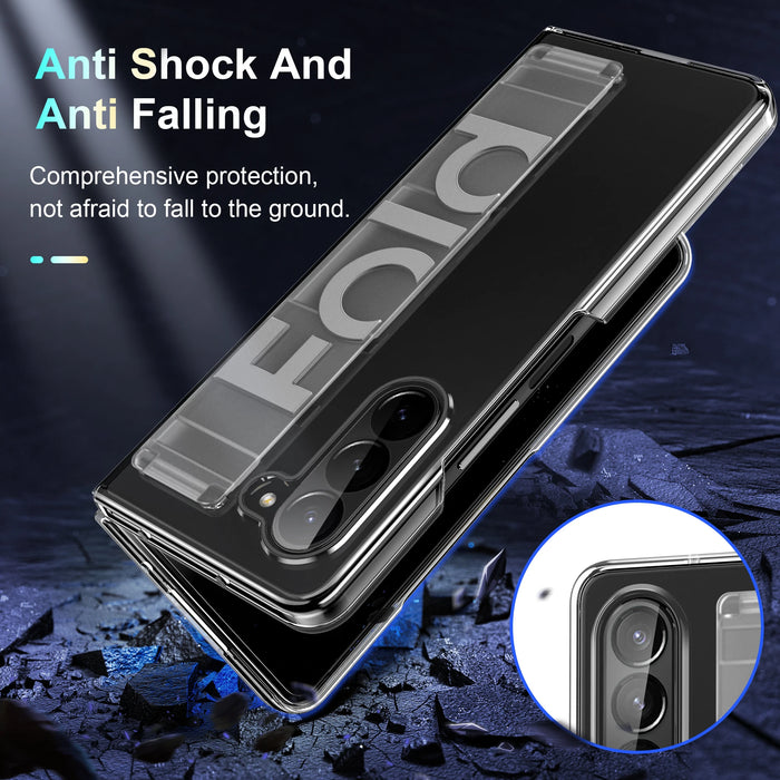 Luxury Ultra-thin Matte Silicone Wrist Strap Case For Samsung Galaxy Fold 5 4 3 5G Folding Shockproof Hard Back Cover