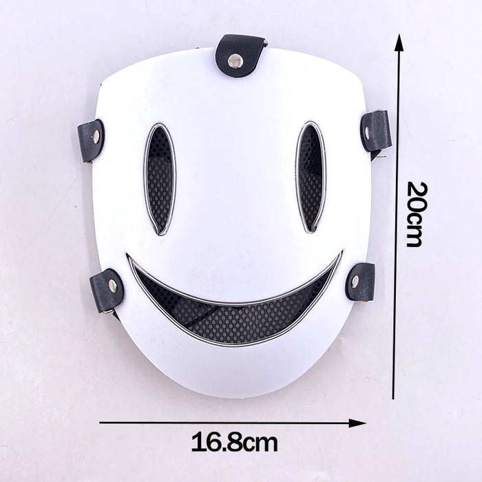 Japanese Anime Cosplay Mask, High Rise Invasion, Tenkuu Shinpan, White PVC Masks, LED Light Up Mask, Props, Fashion