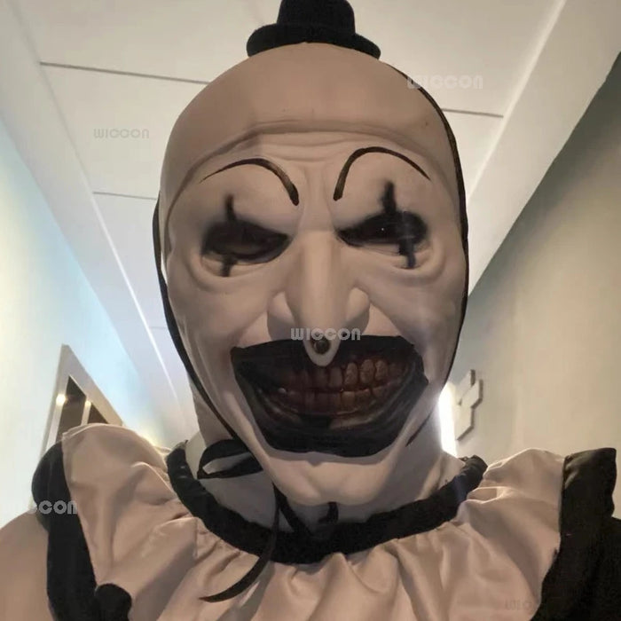 Adults Children Terrifier 2 Art The Clown Cosplay Costume Jumpsuit Hat Mask Outfits Halloween Carnival Suit Scary Movie Cosplay