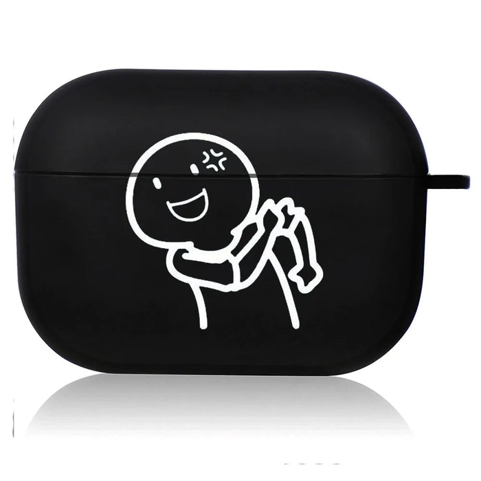 Creative Line Cute Black Airpod Cases Air Pro 3 for Airpods Pro 2 3rd Pods Gen Airpord Cover Cute Cartoon Simple Line Art Case