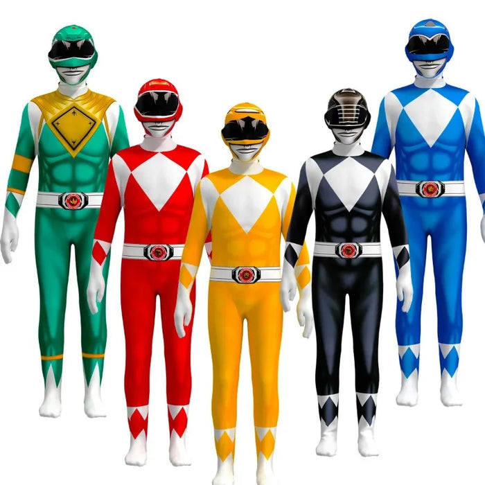 Powers Samurai Sentai Shinkenger Rangers Costume Adult Kids Superhero Cosplay Halloween Birthday Party Jumpsuit Zentai Suit