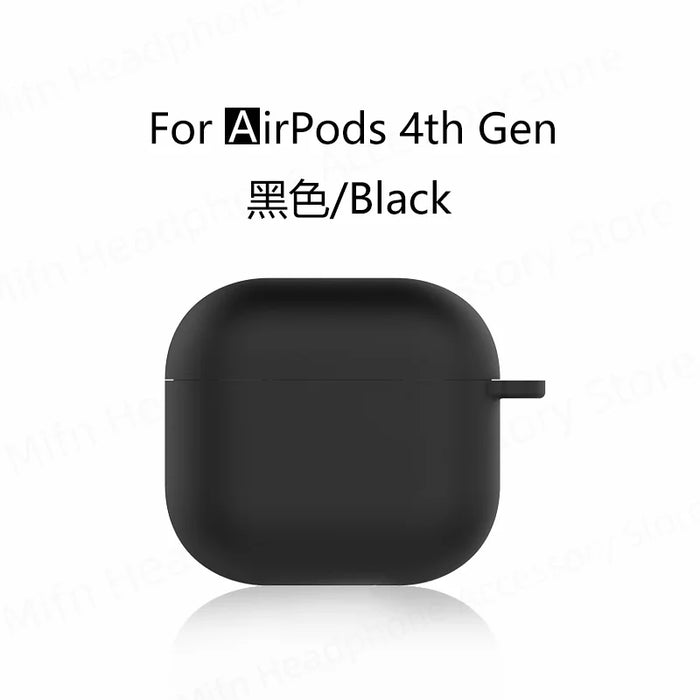 for new airpods 4 case apple earphone case Liquid Silicone Protective Case for airpods 4 Wireless Bluetooth Earphone Case Cover