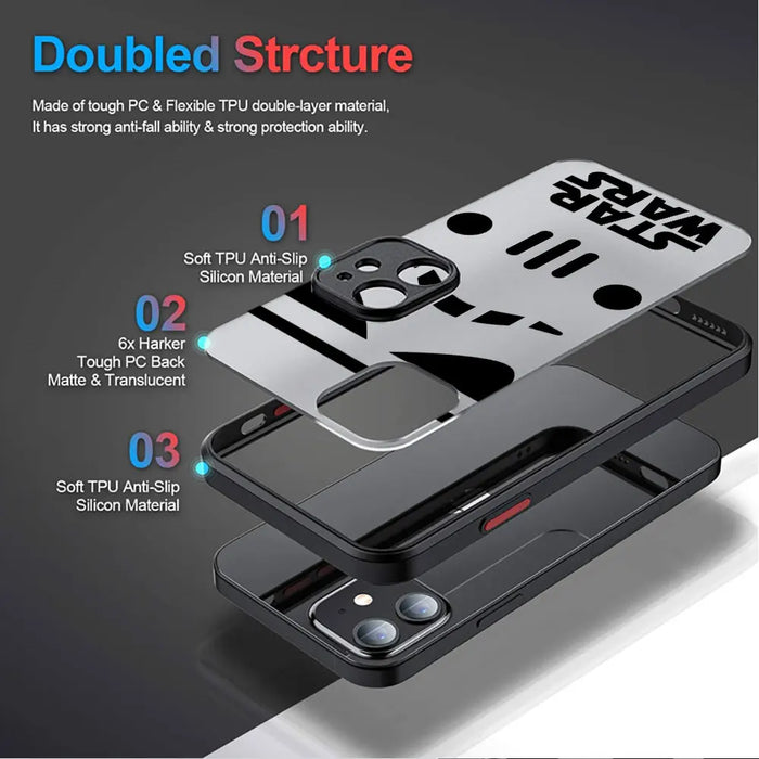 Case For Apple iPhone 15 14 13 12 Pro Max 14 Pro Black Matte Phone Funda Darth Vader Star Wars