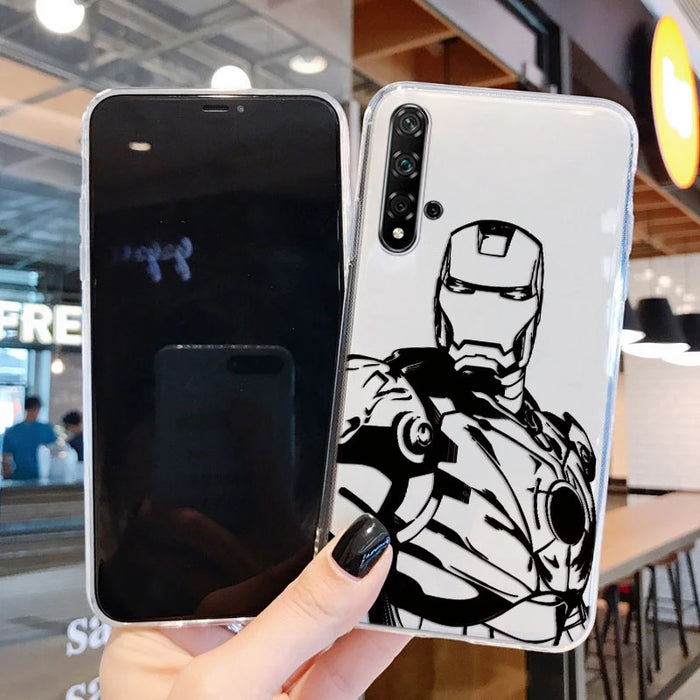 For Huawei Nova 5T Phone Case Anime Marvel Cartoon Funda Shell Capa Soft Silicone Funda For Huawei Nova5T Coque Transparent Capa