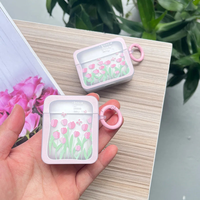 For AirPods Pro 2nd Case Ins Fashion Flower Silicone Cover For Apple AirPods 1 2 3 Girls Cute Earphone Charging Box With Keyring